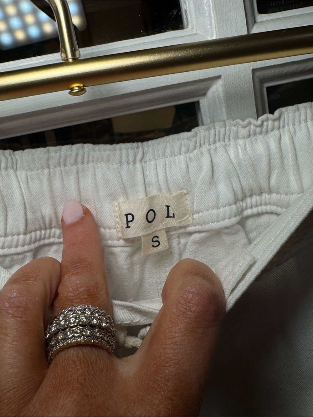 ▫️🌻 NEW POL BESTSELLER! White distressed lounge crotchet pocket cargo joggers🌻▫️ - Picture 8 of 11